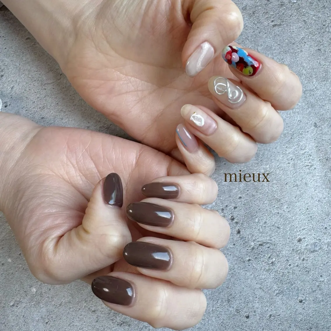 ネイル ハンドネイル フットネイル nail salon mieux(ミュー)のマツエク・マツパデザイン