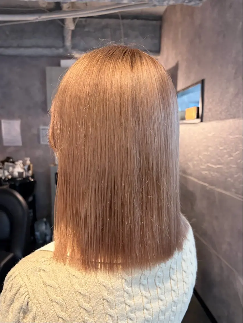 ミディアム カラー ヘアカラー トリートメント 💗鈴木茉奈💗艶髪 /透明感/暖色カラーのヘアスタイル