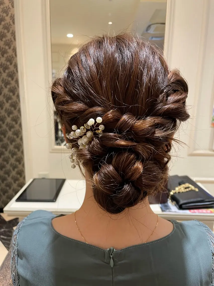ロング ヘアアレンジ 結婚式・ブライダル 古川 玲のヘアスタイル