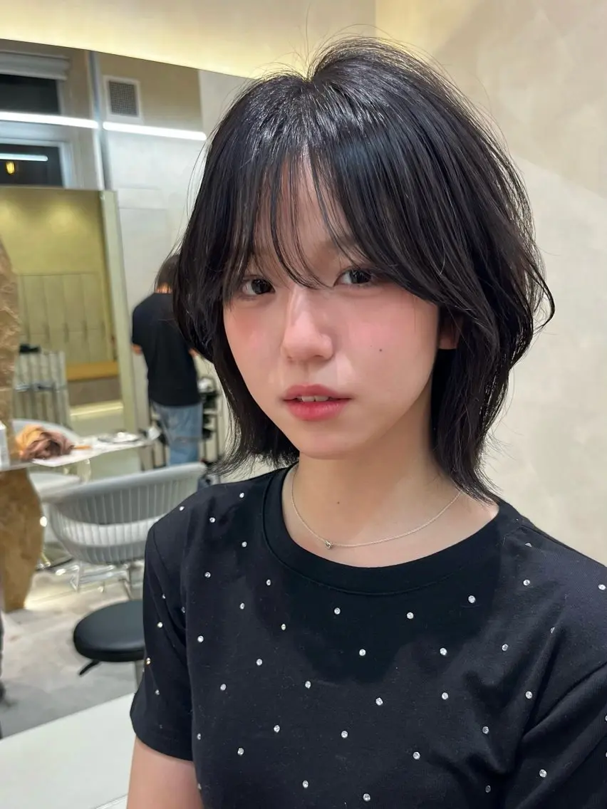 ミディアム ボブ 小顔カット 森 翔聖のヘアスタイル