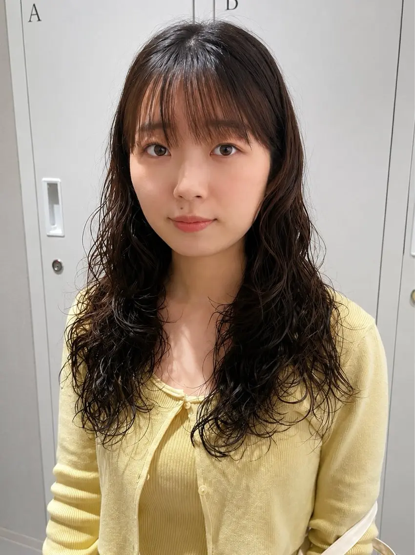 ロング パーマ カット パーマ 似合わせ 鈴木俊輔のヘアスタイル