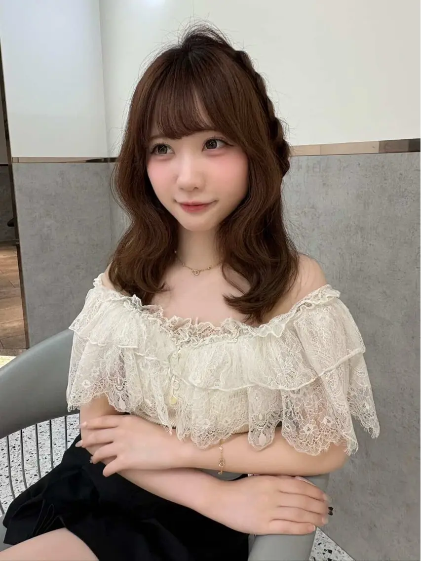 ロング カラー カット ヘアカラー トリートメント yui🎀ブリーチな しダブルカラー／博多のヘアスタイル