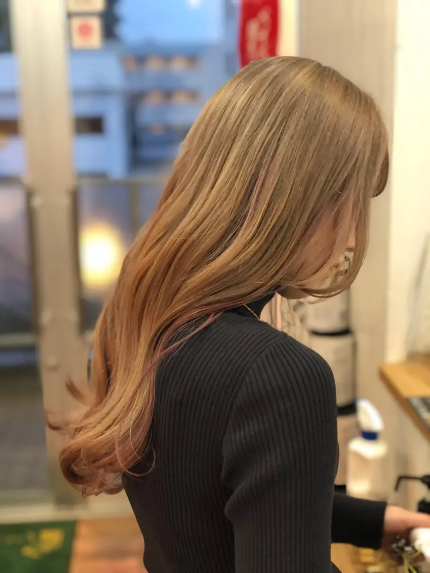 ロング カラー カット ヘアカラー 永井大樹✨ 透明感カラー✨のヘアスタイル