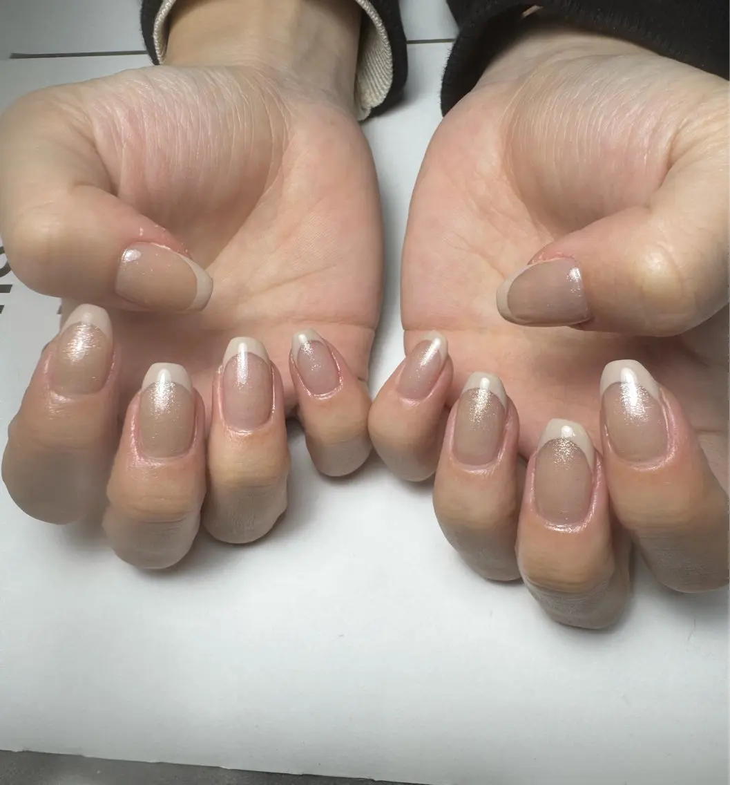 ネイル フレンチネイル 冬ネイル 白日-hakubi nail-のネイルデザイン