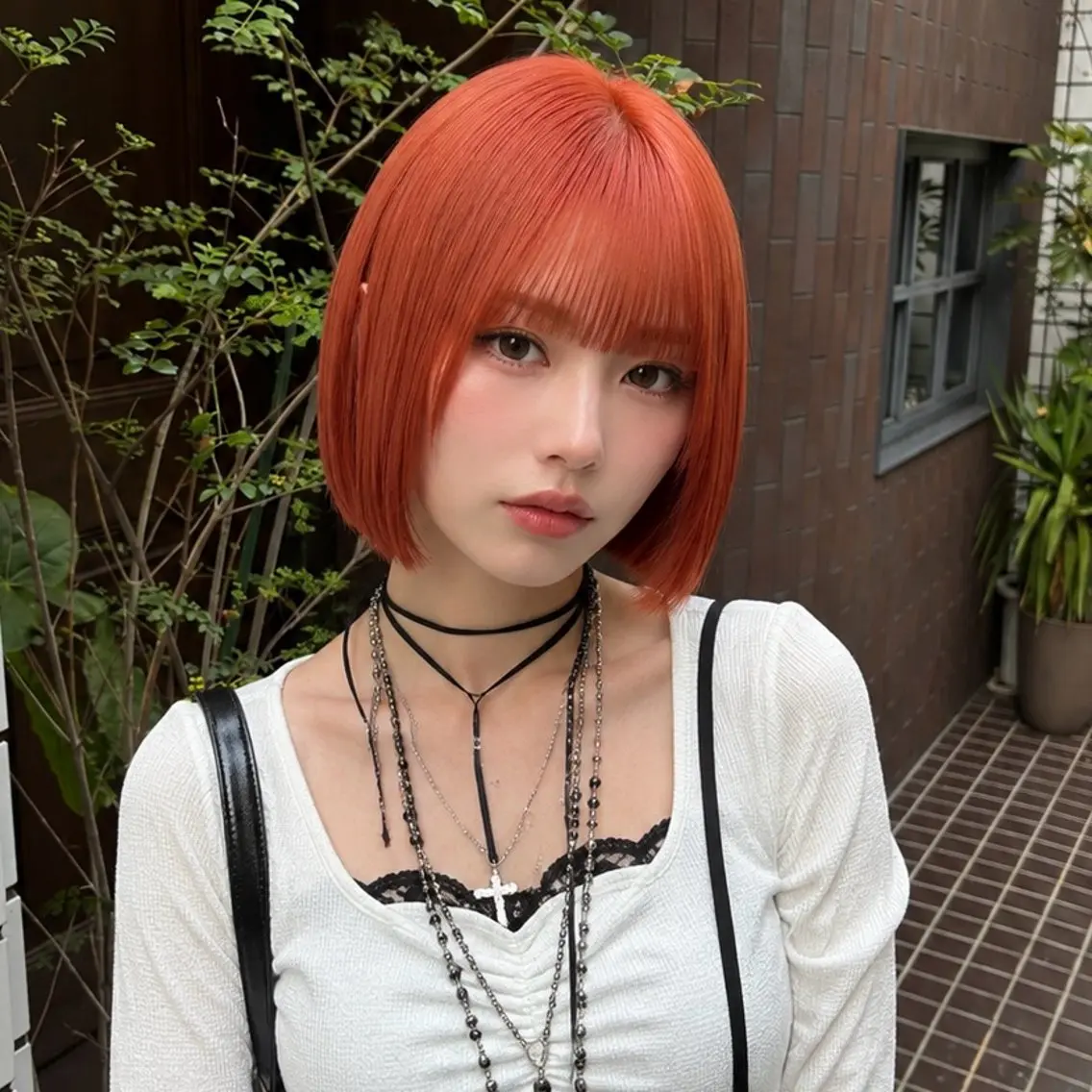 ショート 顔まわりレイヤー 顔周りカット ハッシュカット 韓国風ヘア レイヤーカット カット ヘアカラー トリートメント ハイトーン/レイヤー カット/TAKEのヘアスタイル