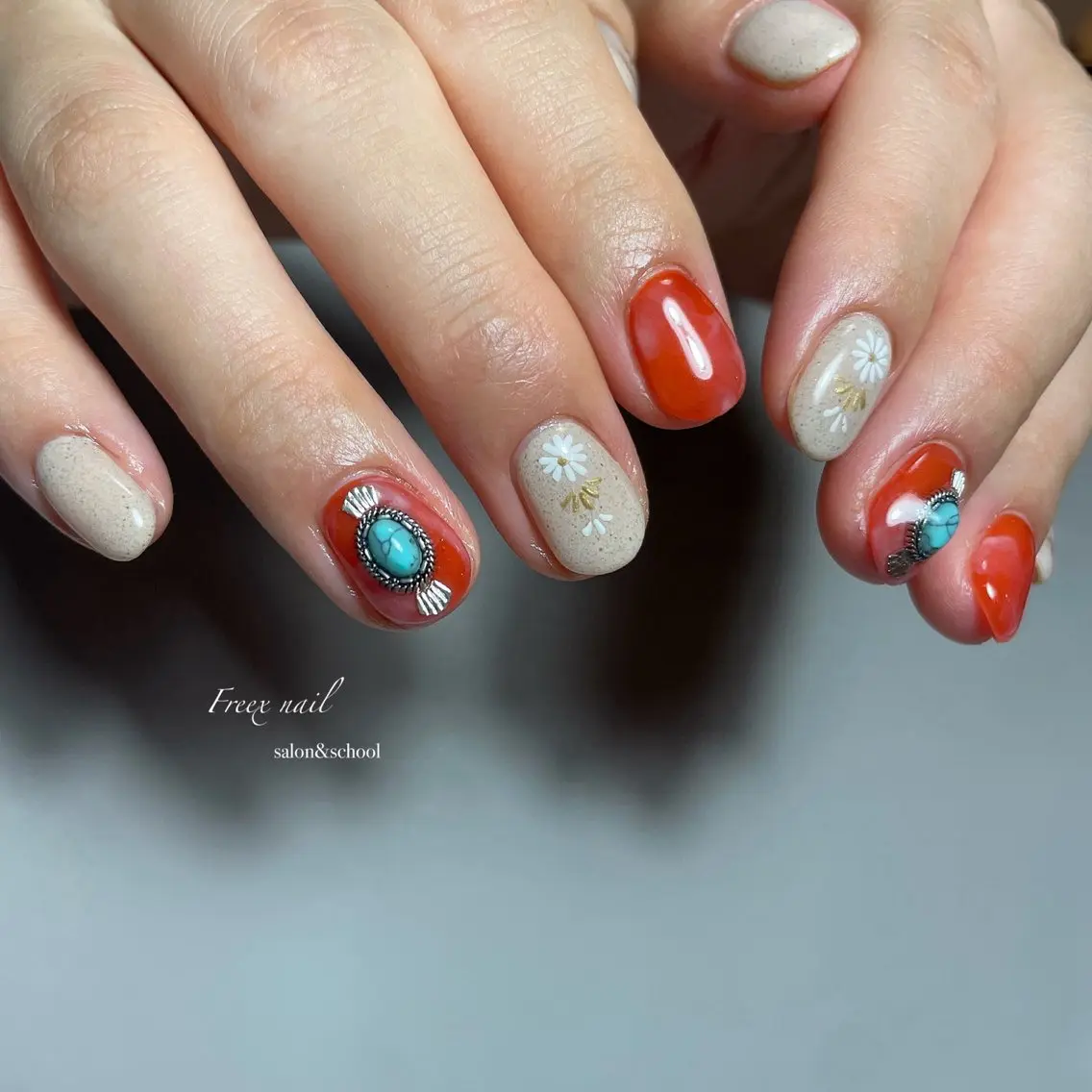 ネイル 夏ネイル ハンドネイル ハンドケア freex nail /ニュアンス/個性派のネイルデザイン