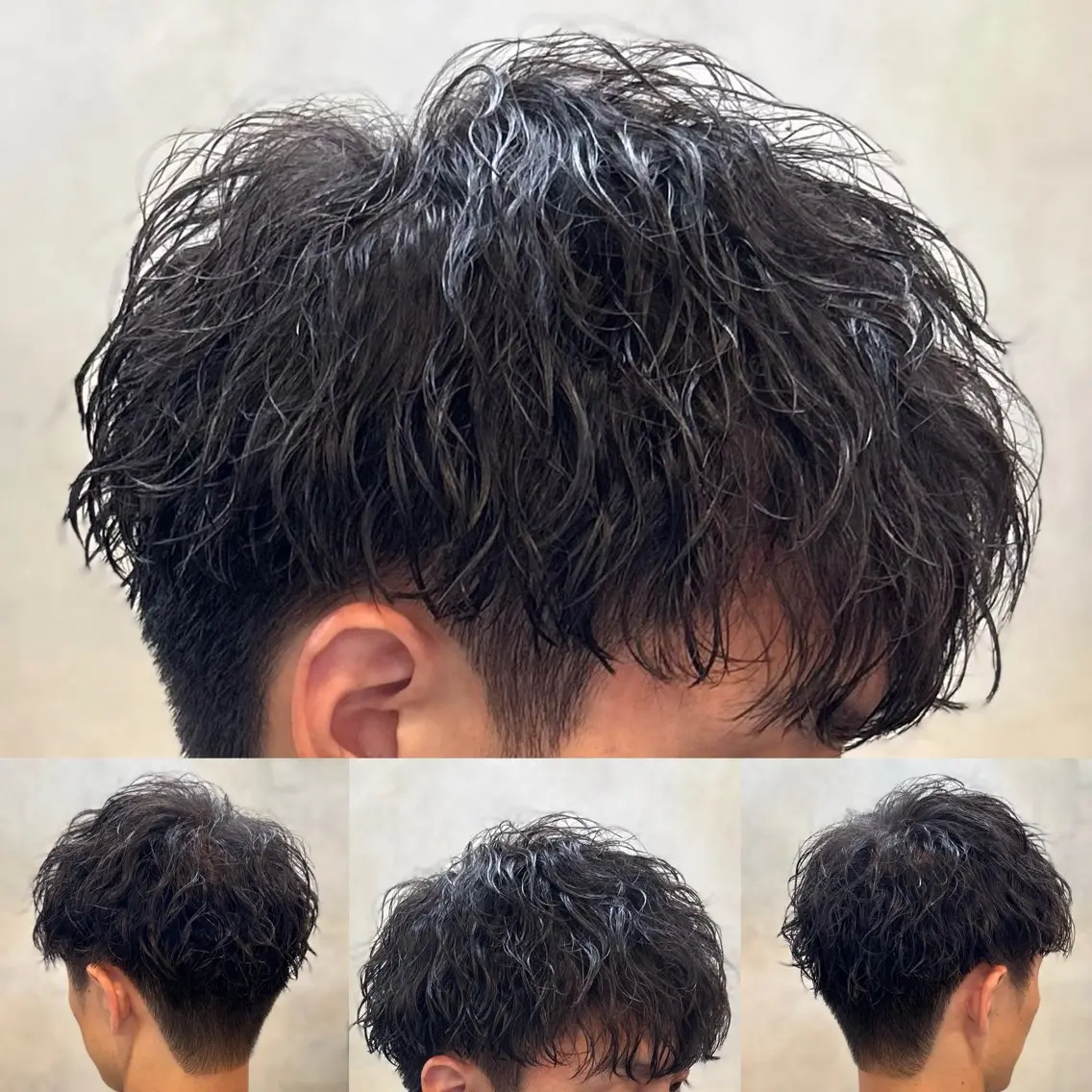 ショート パーマ メンズ カット パーマ トミモト アユムのヘアスタイル