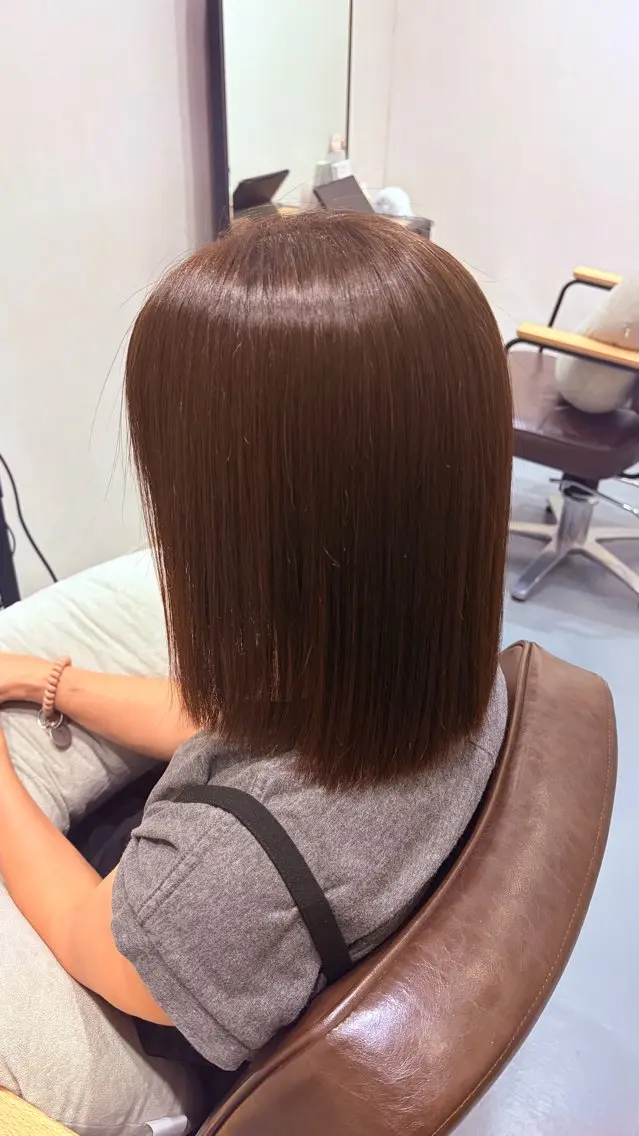ミディアム 縮毛矯正 米澤 奈央のヘアスタイル