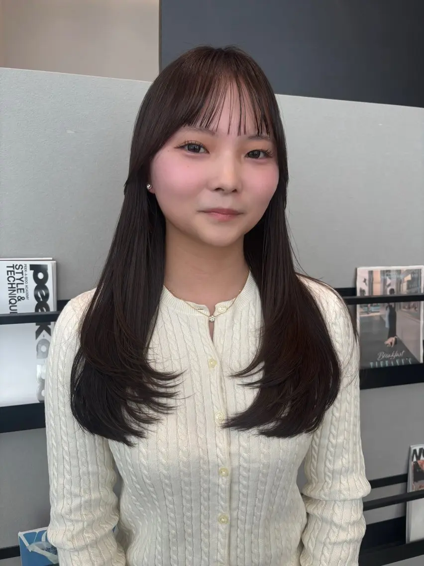ロング カラー レイヤーカット カット ヘアカラー トリートメント 透明感カラー/ レイヤーkotonoのヘアスタイル