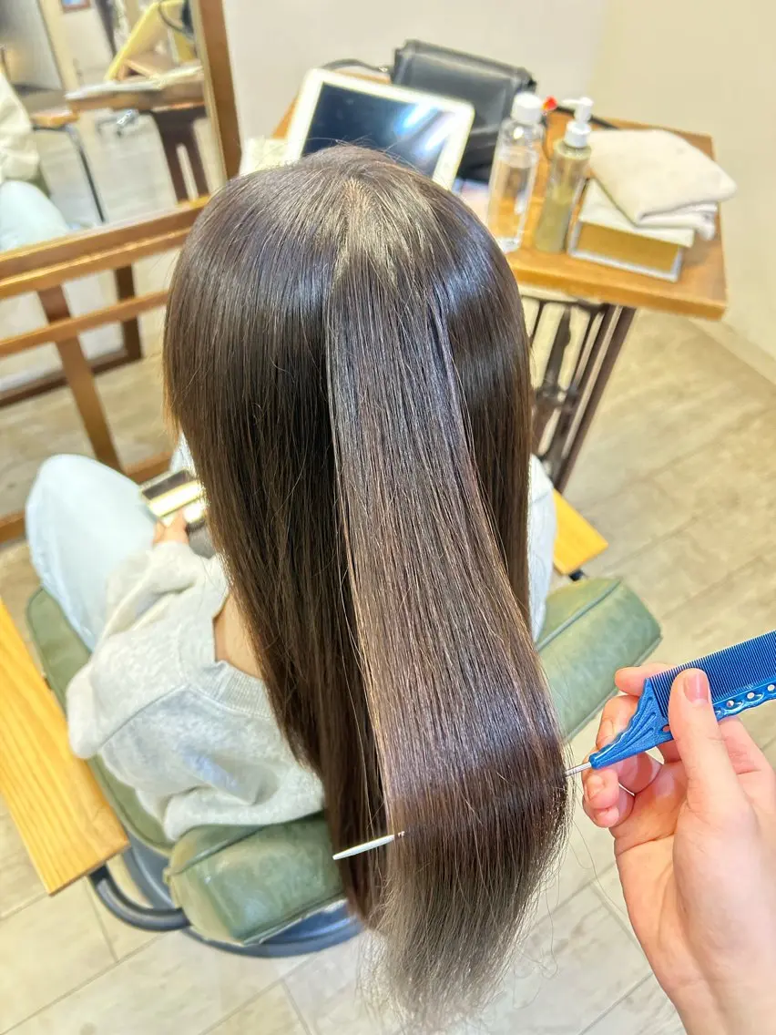 ダメージが少ない！リシェのこだわりしなやか縮毛矯正💖一緒にお悩み解決しましょう！！^_^の写真