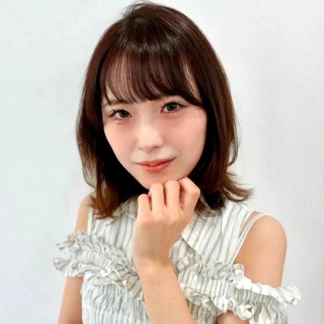 ミディアム カラー ブラウンカラー チョコレートブラウン ボブ 小顔カット 外ハネヘア ❇️安達 優心❇️ レイヤー/艶髪特化のヘアスタイル