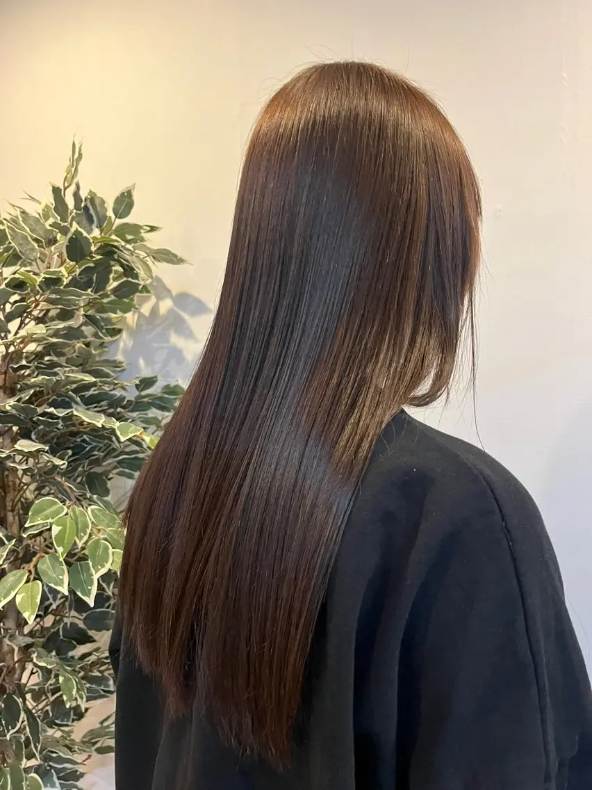 ロング カラー ブラウンカラー 稲田 里菜のヘアスタイル