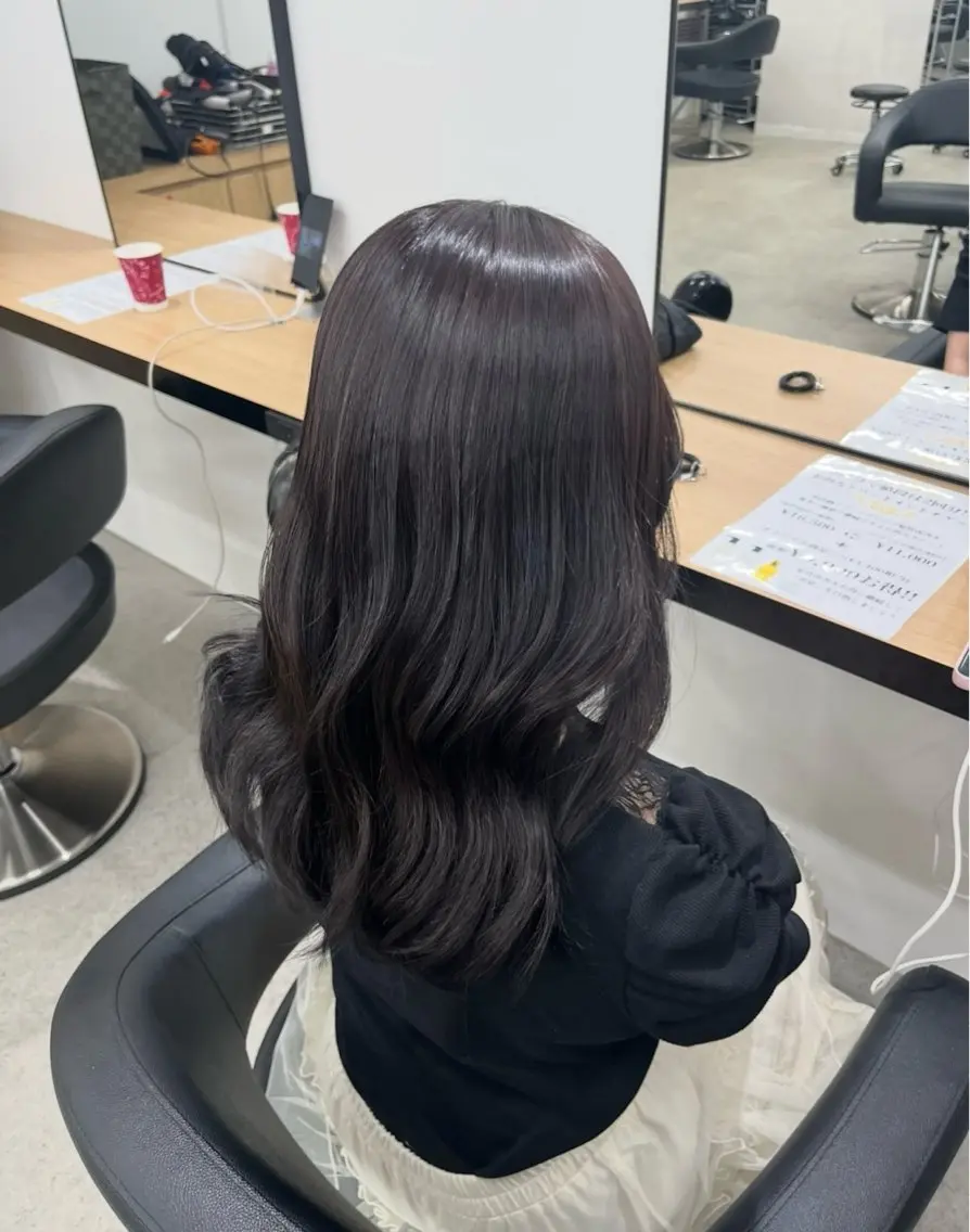 ロング ヘアカラー miku/ラベンダー 透明感カラー🪻❤︎のヘアスタイル