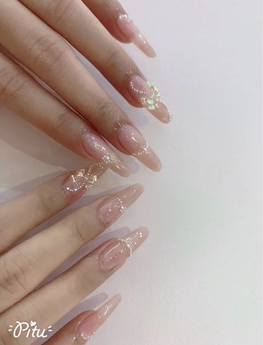 ネイル 長さ出し ネイルチップ xinh nailsのネイルデザイン