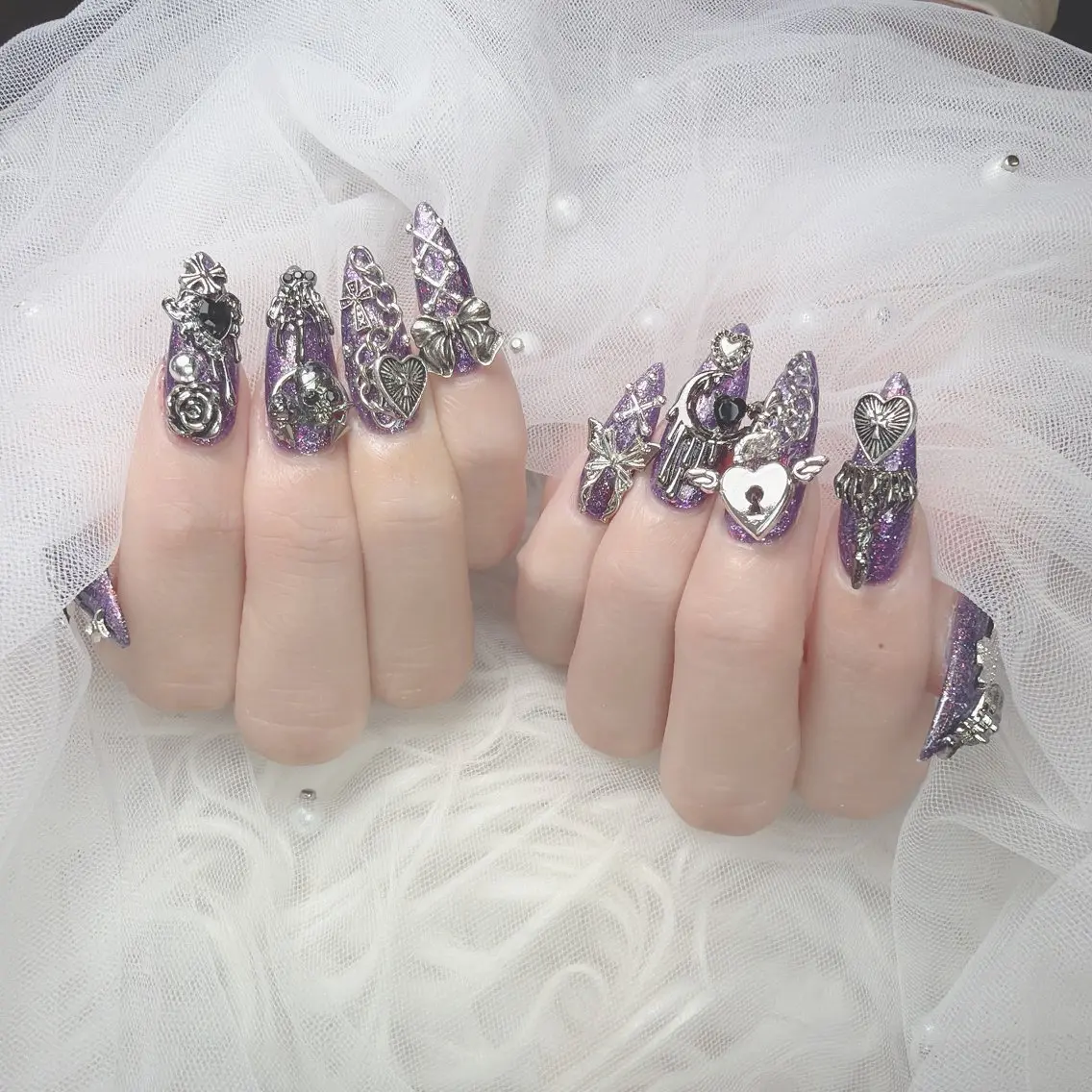 ネイル アートネイル ジェルネイル 韓国ネイル リボン ワンホンネイル ハンドネイル Lana Nailのネイルデザイン