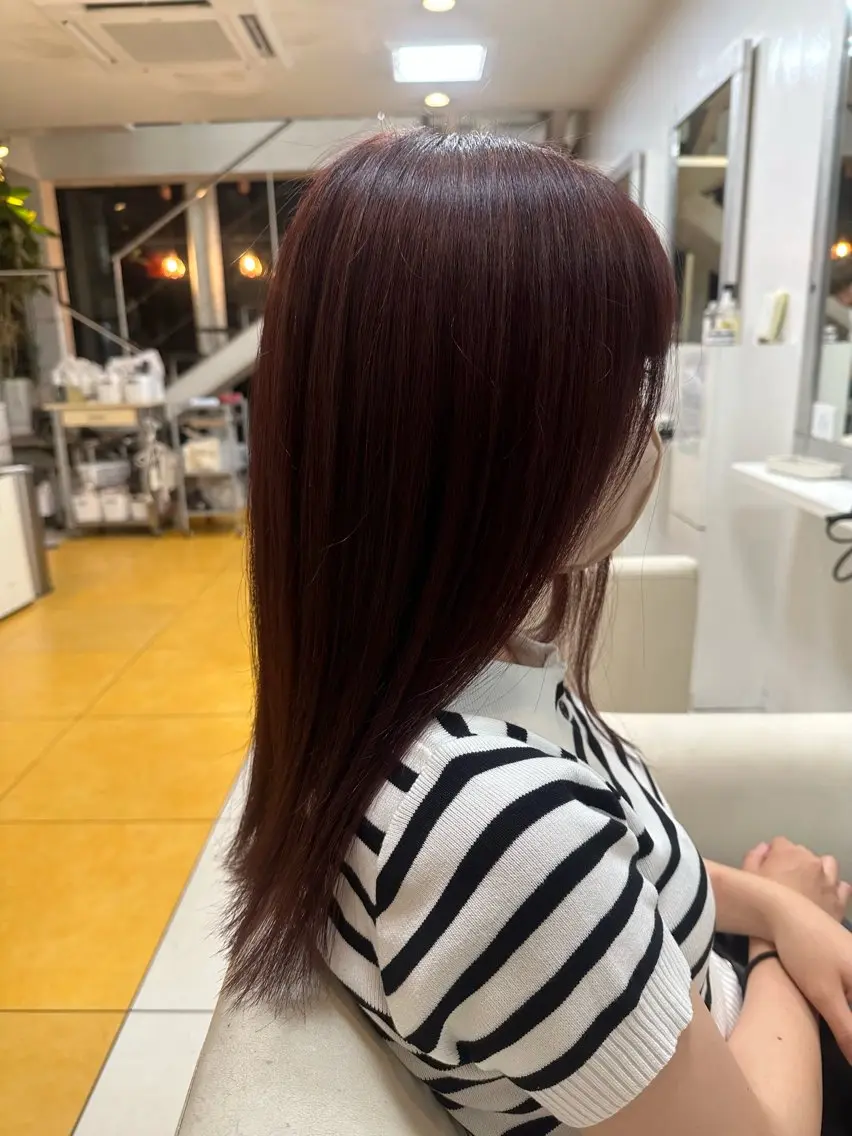 カラー ブラウンカラー ラベンダーカラー タカセ レンのヘアスタイル