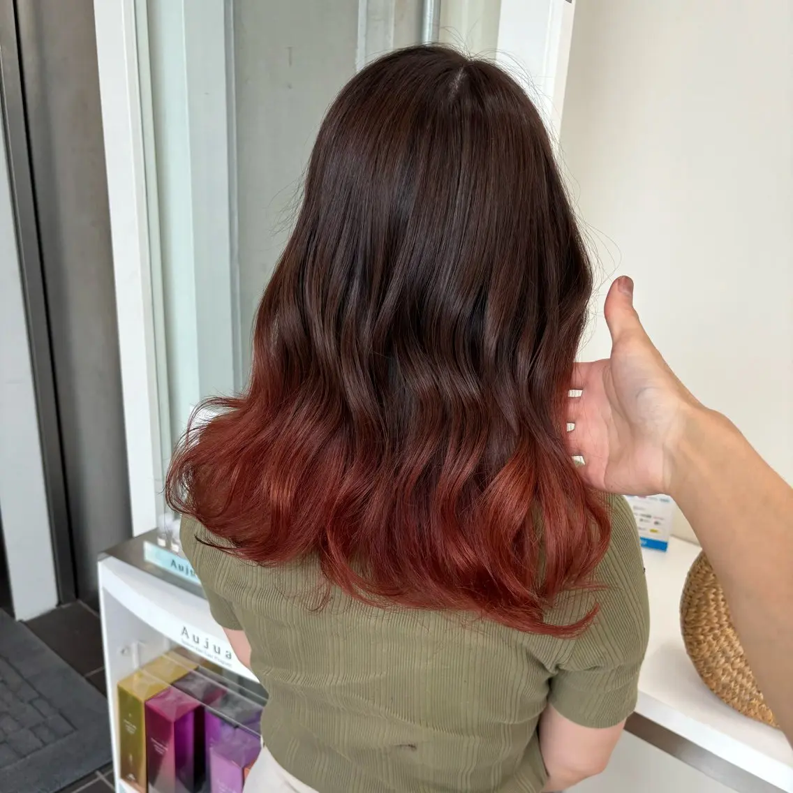 ミディアム カラー オレンジ ヘアカラー トリートメント ⭐️無料！カット モデル募集⭐️夕貴のヘアスタイル