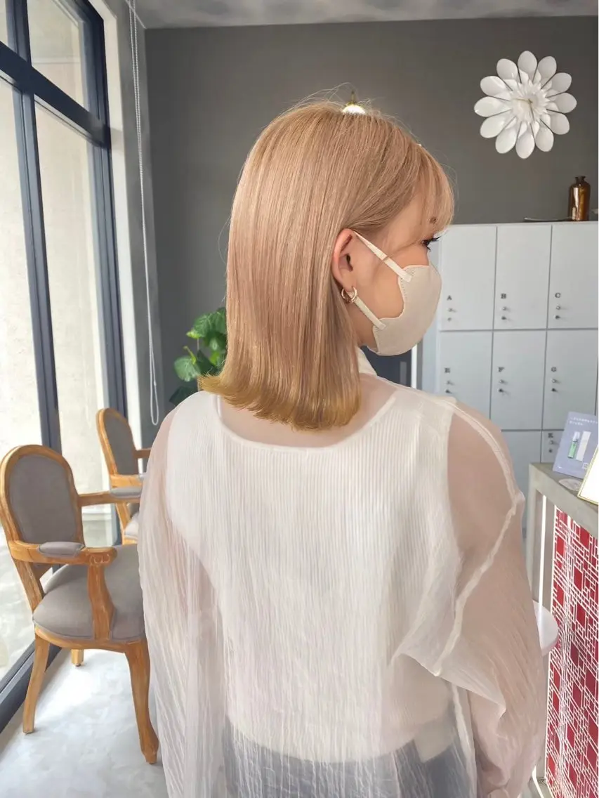 ミディアム ヘアカラー 水谷 春音のヘアスタイル