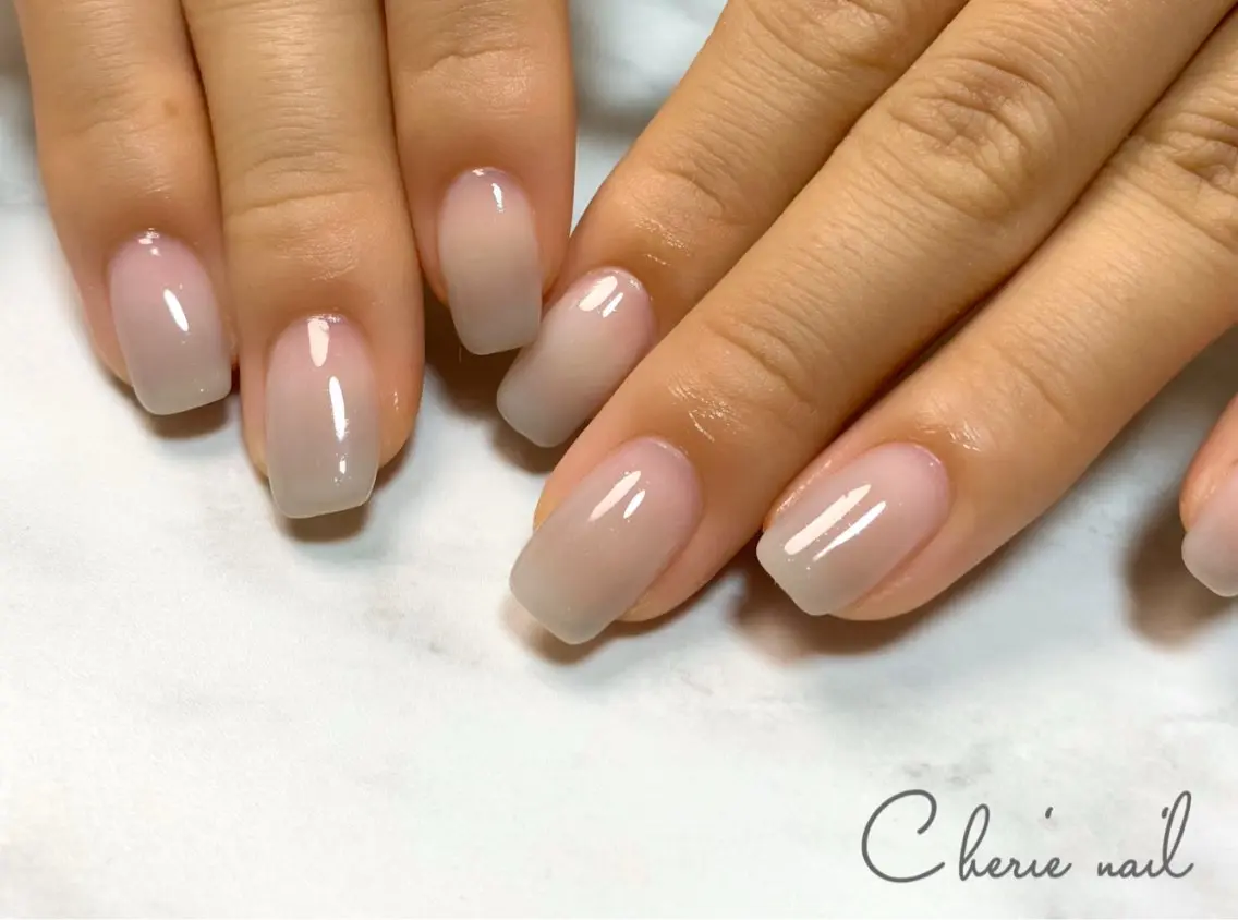 ネイル ジェルネイル グラデーション ラメ(グリッター) Cherienail yunaのネイルデザイン