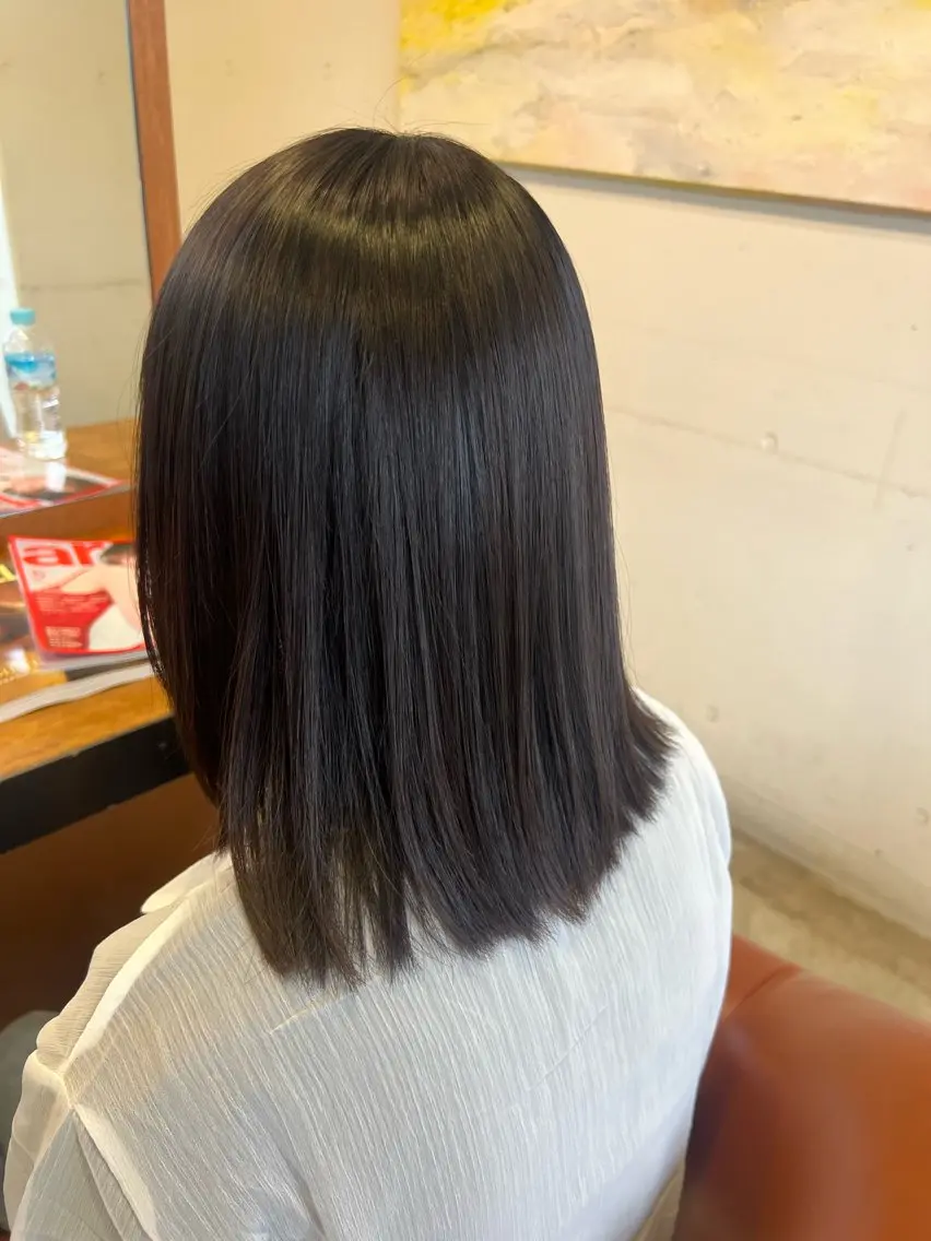パーマ 縮毛矯正 縮毛矯正 トリートメント linna / 高槻 /透明感カラーのヘアスタイル