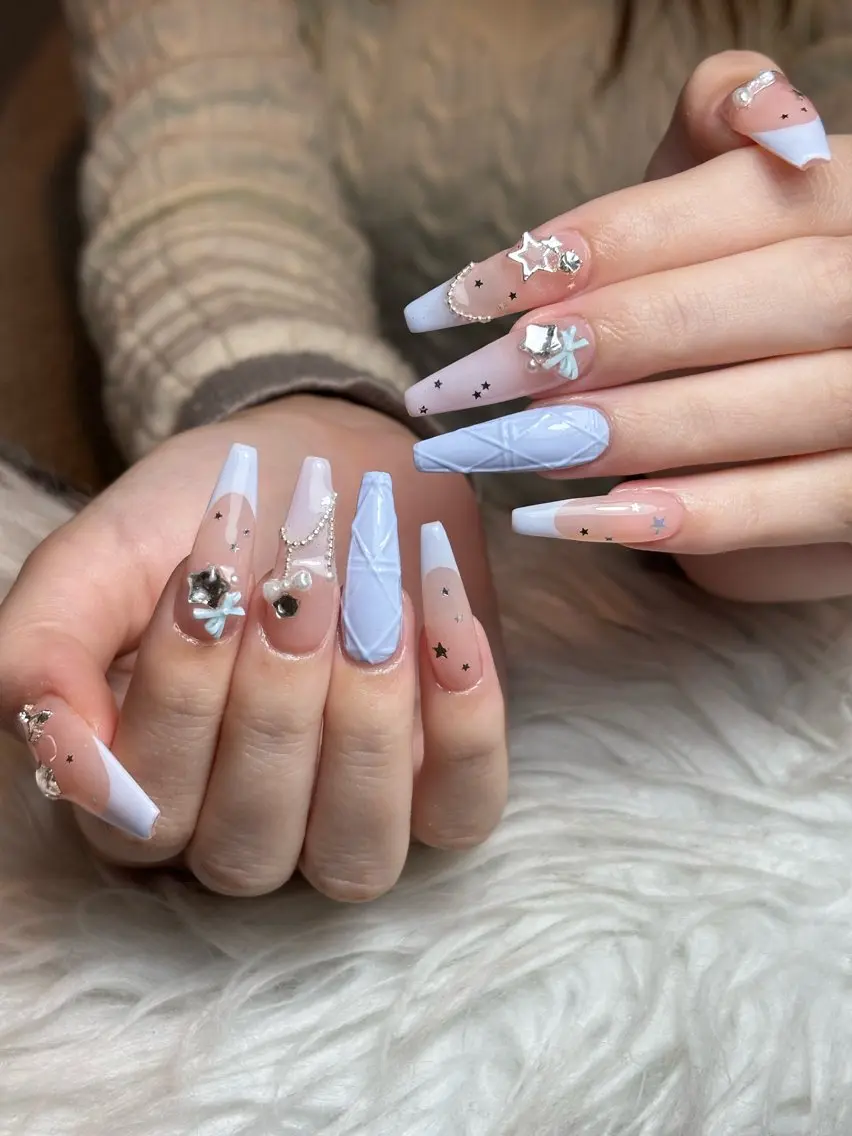 ネイル キラキラネイル 韓国ネイル マグネットネイル 夏ネイル ワンホンネイル ハンドネイル Sully Nail Labのネイルデザイン
