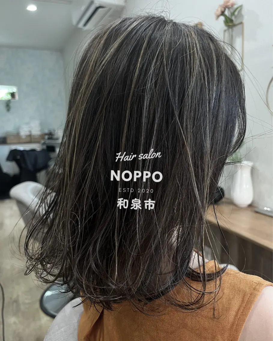 セミロング カラー NOPPO 和泉市 美容室/奥村 飛鳥のヘアスタイル