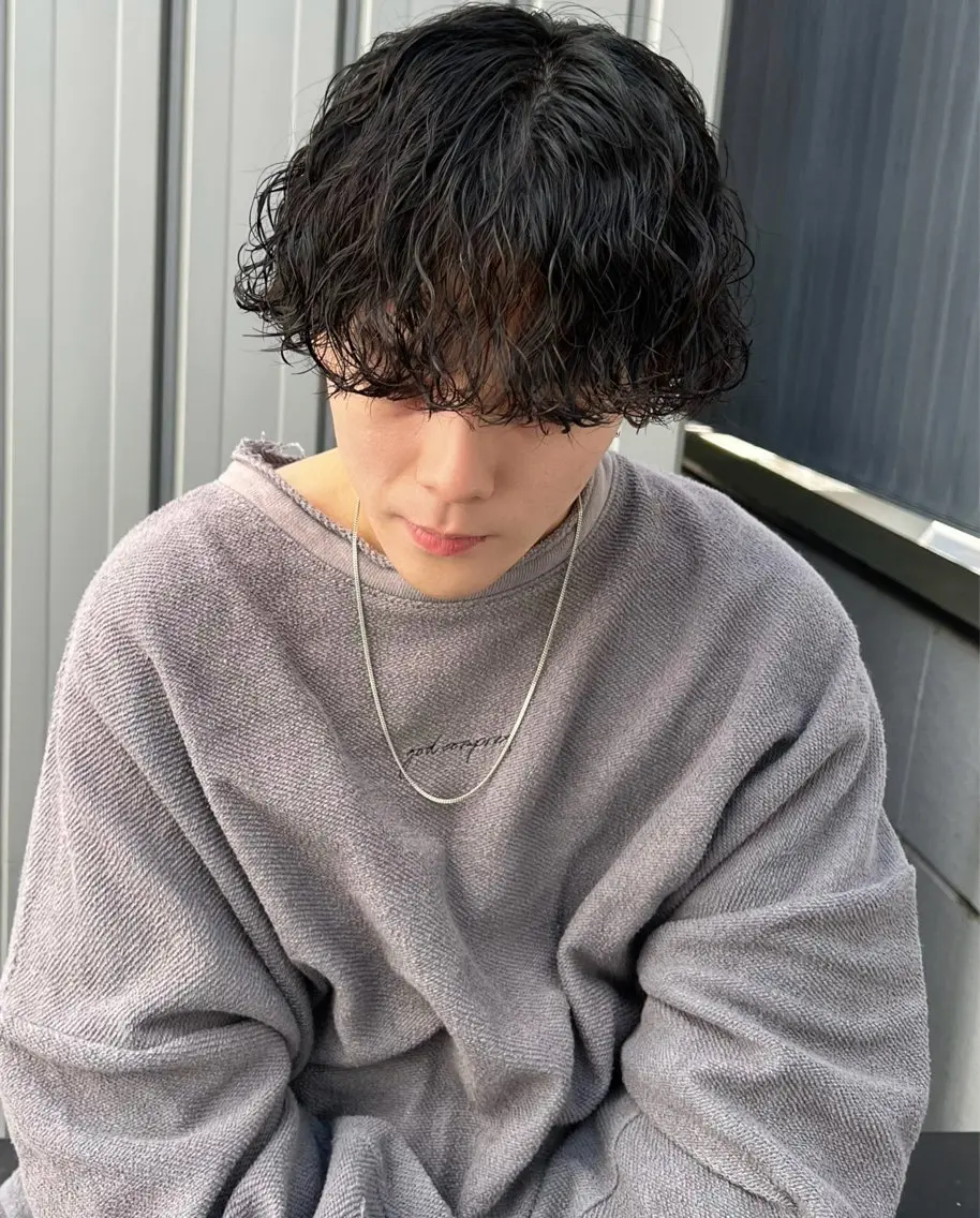 パーマ メンズ メンズパーマ特化/ シャドウ/波巻/陸翔のヘアスタイル