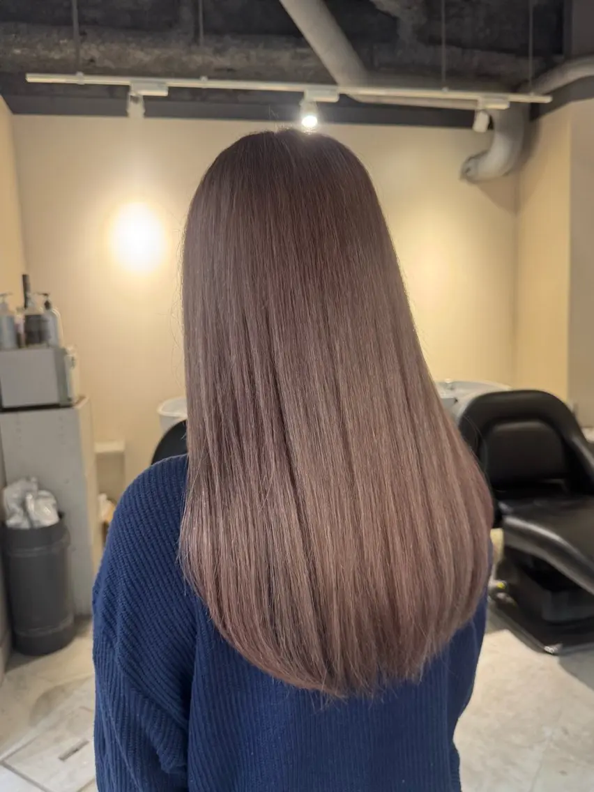 ロング カラー ベージュカラー ラベンダーカラー ラベンダーベージュ 韓国🎀中明度カラー リストSAKURAのヘアスタイル