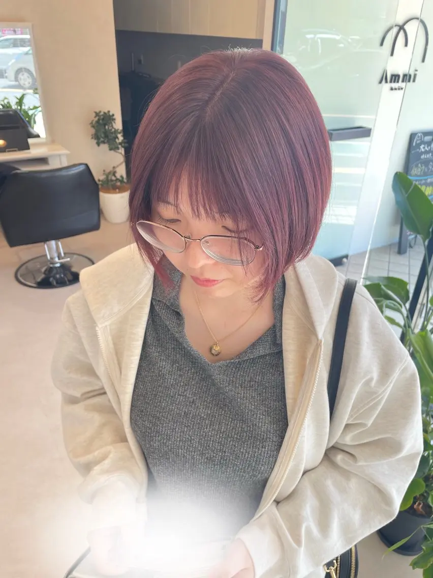 ショート カラー ピンクカラー ローズカラー ヘアカラー YUI/ ブリーチカラー🌷のヘアスタイル