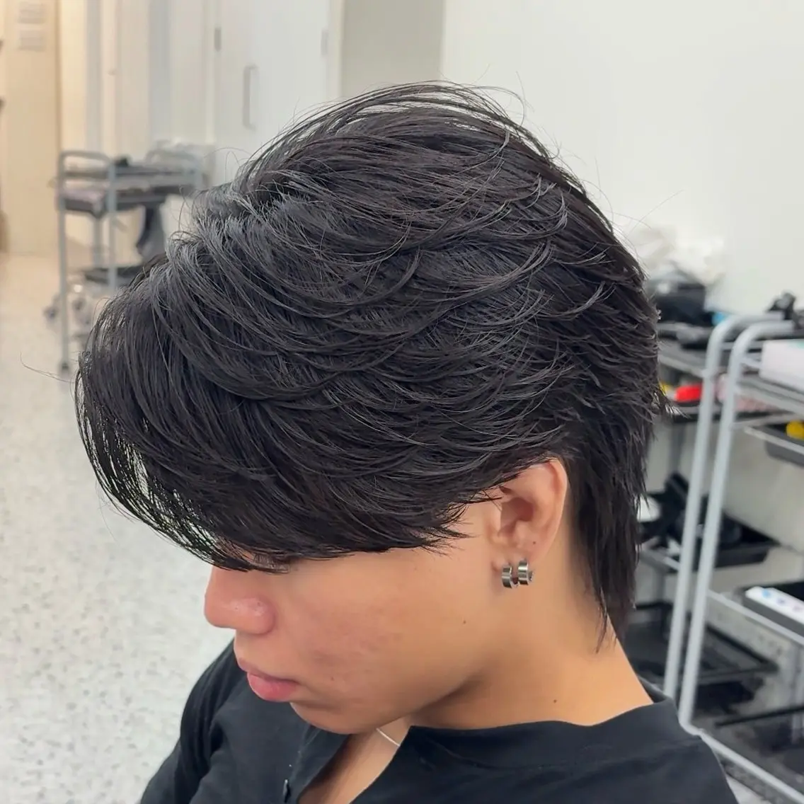 ショート パーマ メンズ 小山内 陸のヘアスタイル