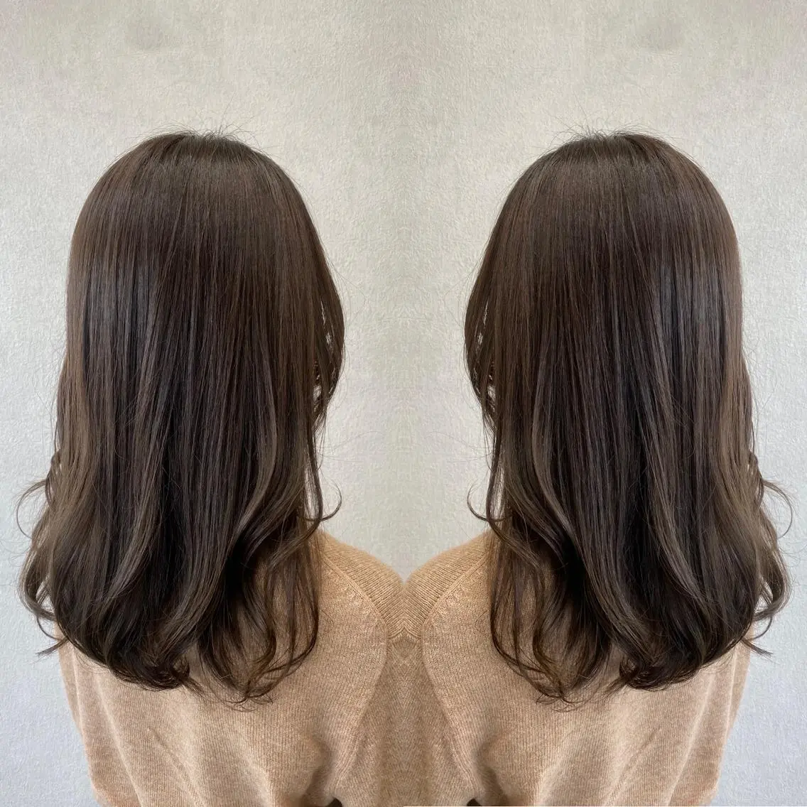 セミロング カラー tocca 💜石田愛結💜のヘアスタイル