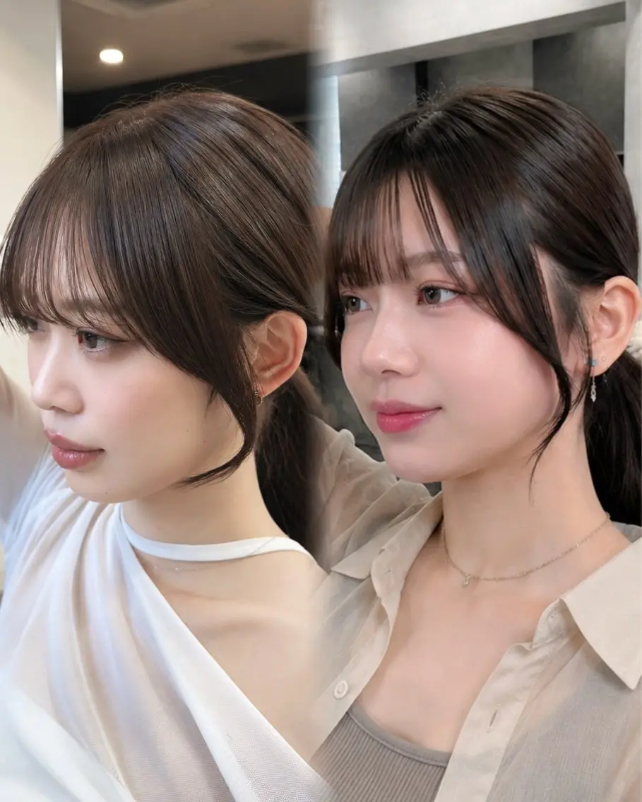 ミディアム カラー カット ヘアカラー トリートメント 新宿/顔周りカット/ レイヤー/がっきーのヘアスタイル