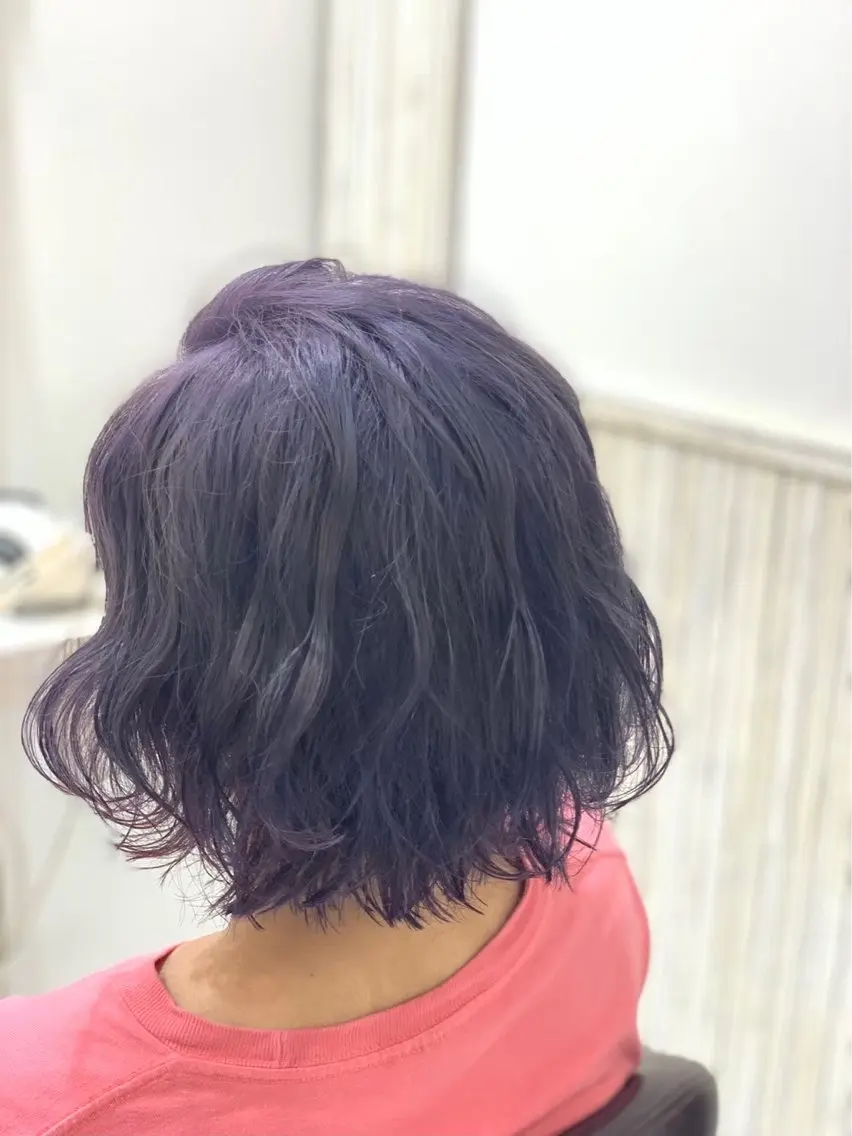 ショート カラー ピンクカラー パープルカラー 和田 真弥のヘアスタイル