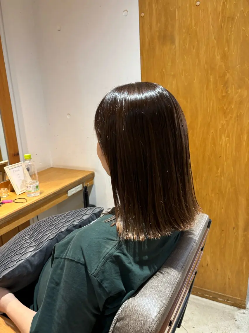 ミディアム カット トリートメント 髪質改善韓国風 レイヤーカット内田のヘアスタイル