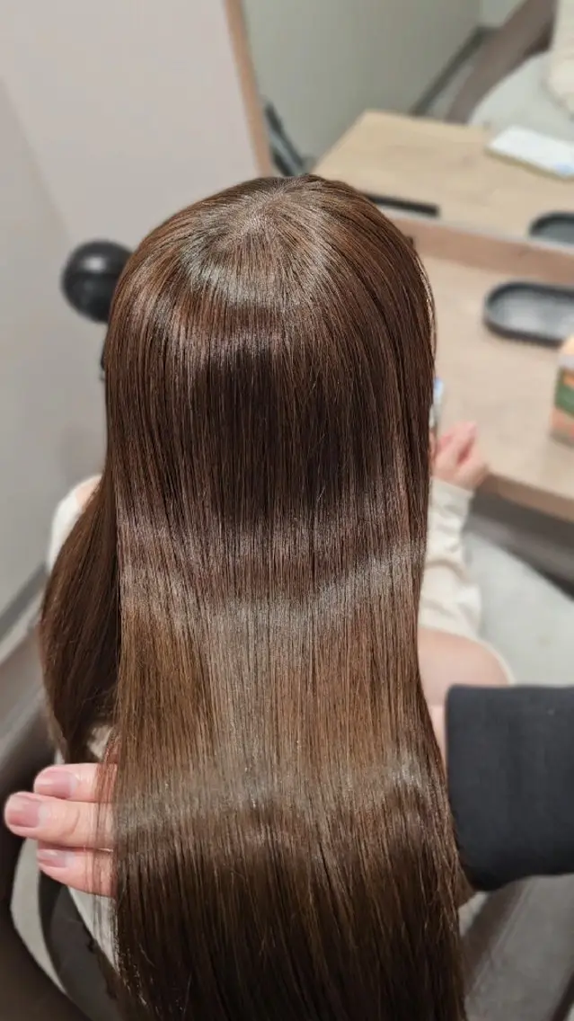 セミロング カラー 透明感カラー 髪質改善 縮毛矯正 カット ヘアカラー トリートメント 【垢抜けカラー/ 縮毛矯正】Taikiのヘアスタイル