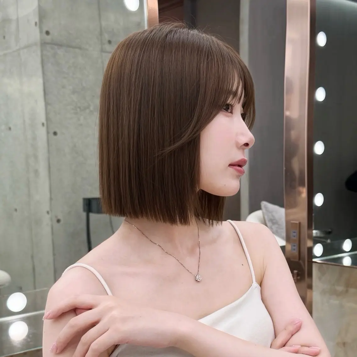 ミディアム YUI  透明感🌱 艶カラー🍓浦和のヘアスタイル