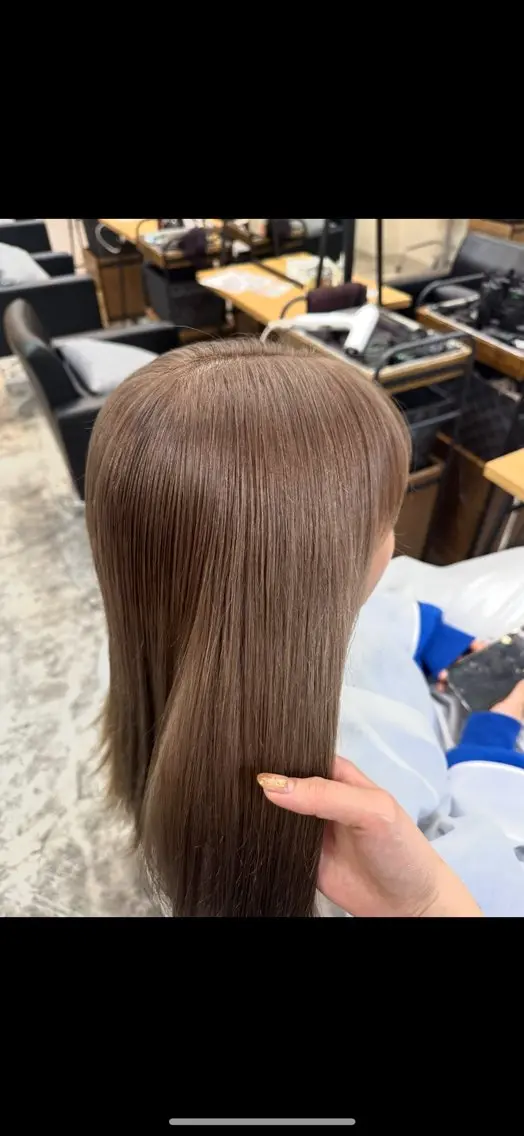 ロング カラー ブリーチ ケアブリーチ ハイトーンカラー トリートメント カット/ハイトーン まなみ🤍のヘアスタイル