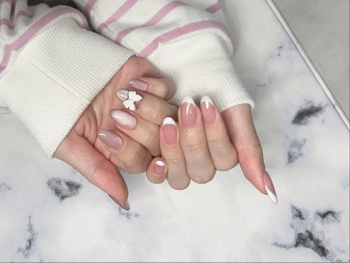 🪿フレンチネイル 爪に優しい【フィルイン】✨️の写真