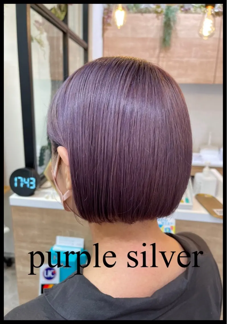ショート カラー ラベンダーカラー ブリーチ✨/似合わせ カラー🎀/Yuzuのヘアスタイル