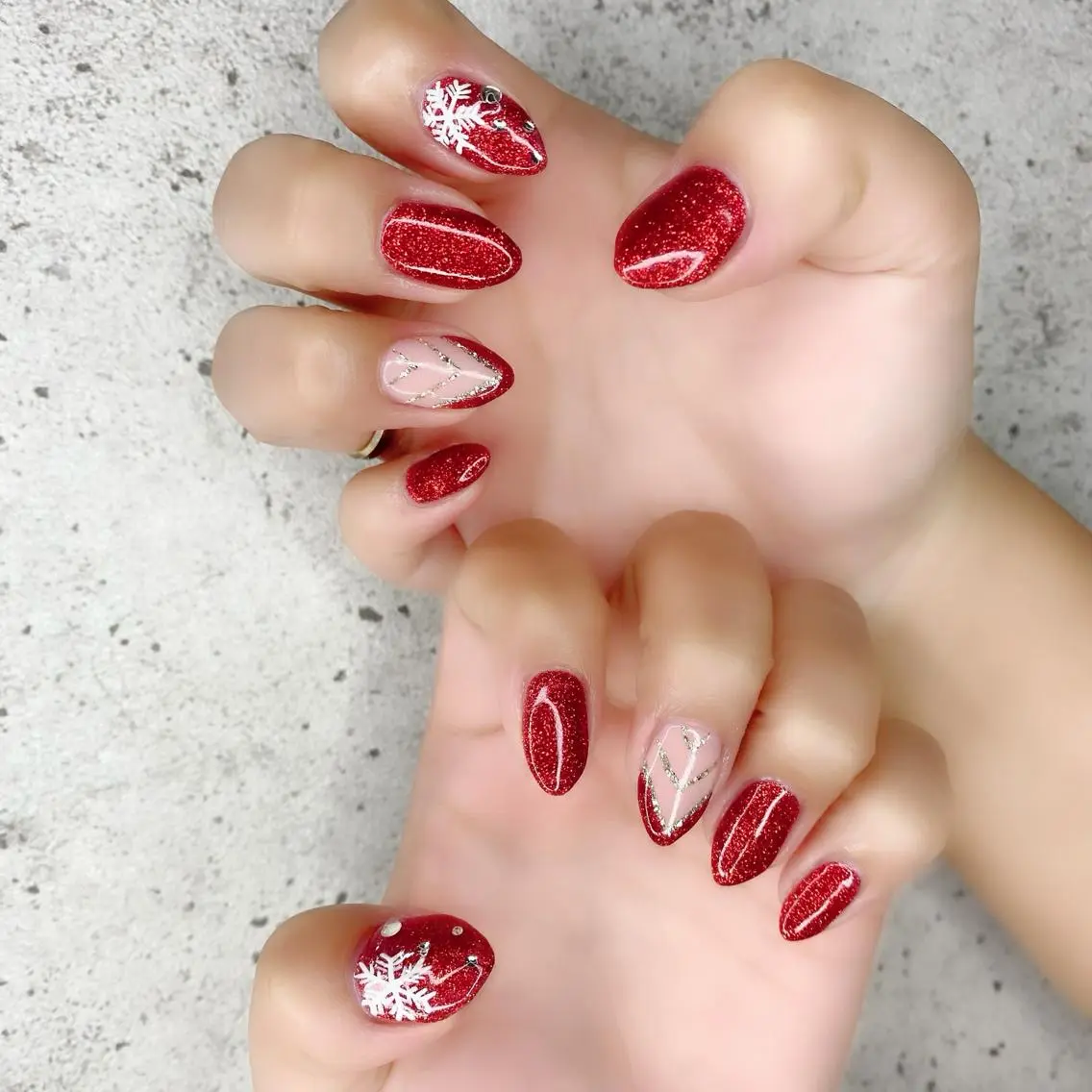 ミディアム カラー パーマ ヘアアレンジ メンズ キッズ ネイル マツエク・マツパ アイブロウ 成人式 眉カラー 成人式 クリスマス 成人式 ハンドネイル Salon Ｋのネイルデザイン