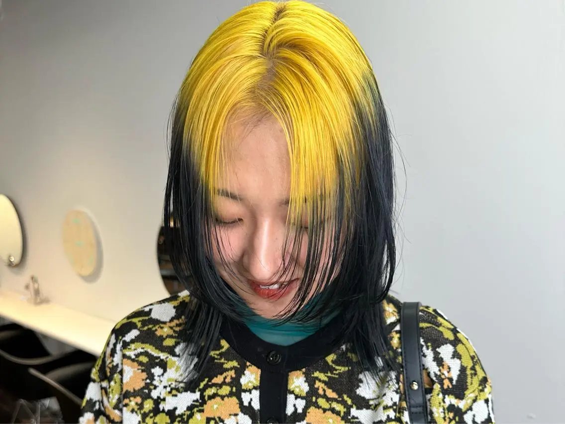 ミディアム カラー アディクシーカラー ブリーチ ケアブリーチ デザインカラー ハイトーンカラー ワンホンヘア/ レイヤー/Kaitoのヘアスタイル