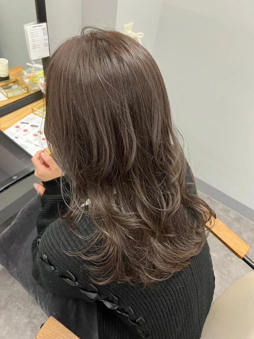 🌈大人気🌈艶カラー+tokioワンステップトリートメント韓国風カラーの写真