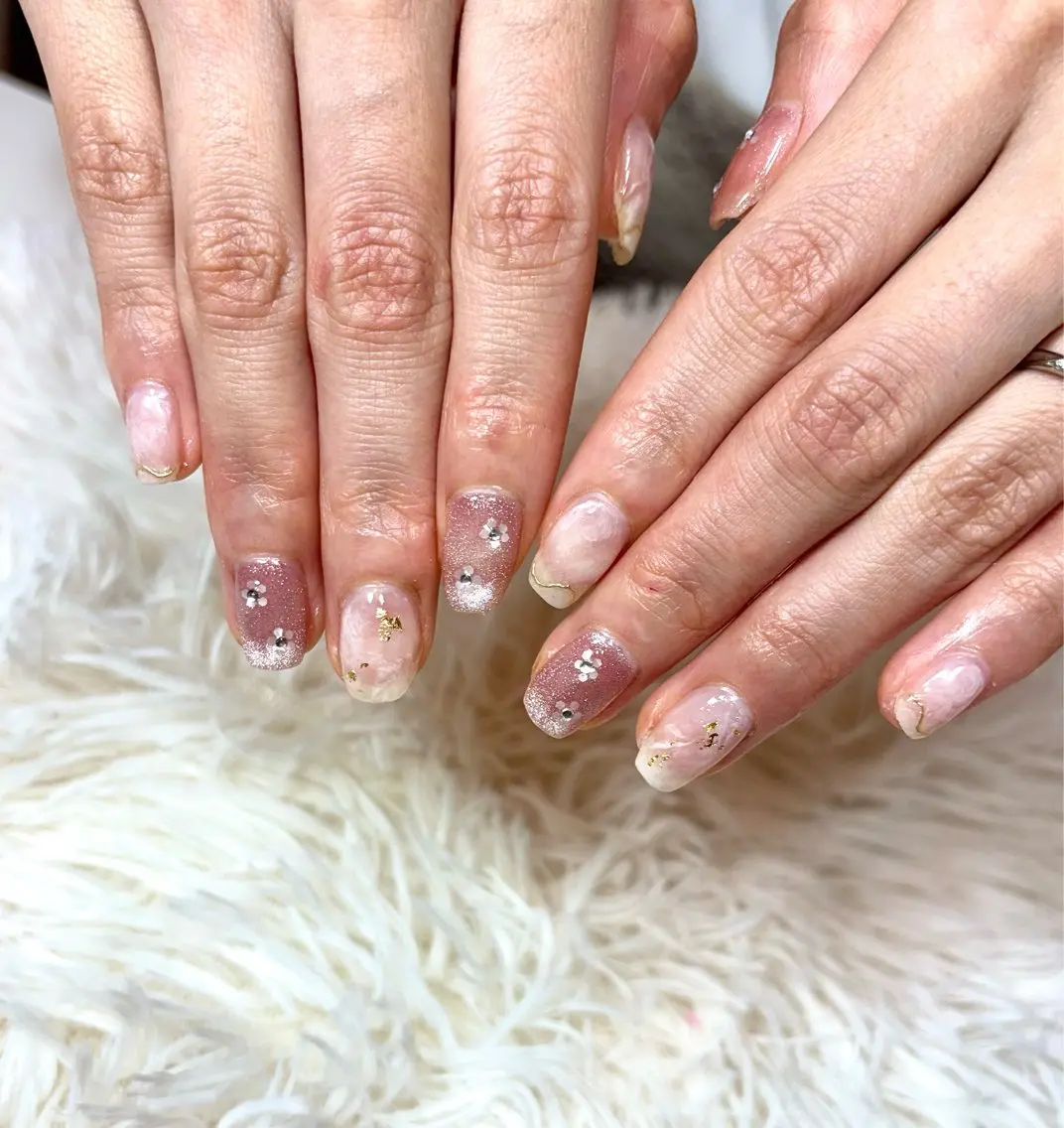ネイル ニュアンスネイル ブライダルネイル ハンドネイル LUANA n'sのネイルデザイン
