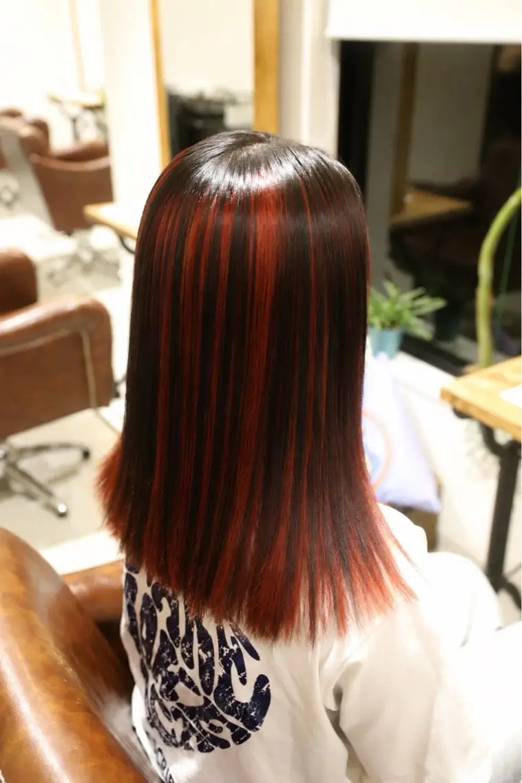 ミディアム カラー カット ヘアカラー 増田 夏季のヘアスタイル