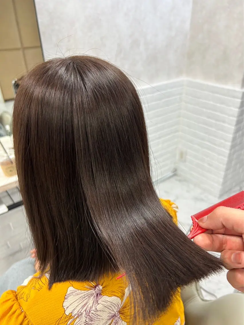 ミディアム 縮毛矯正 Wistell 渋谷 ASUKAのヘアスタイル
