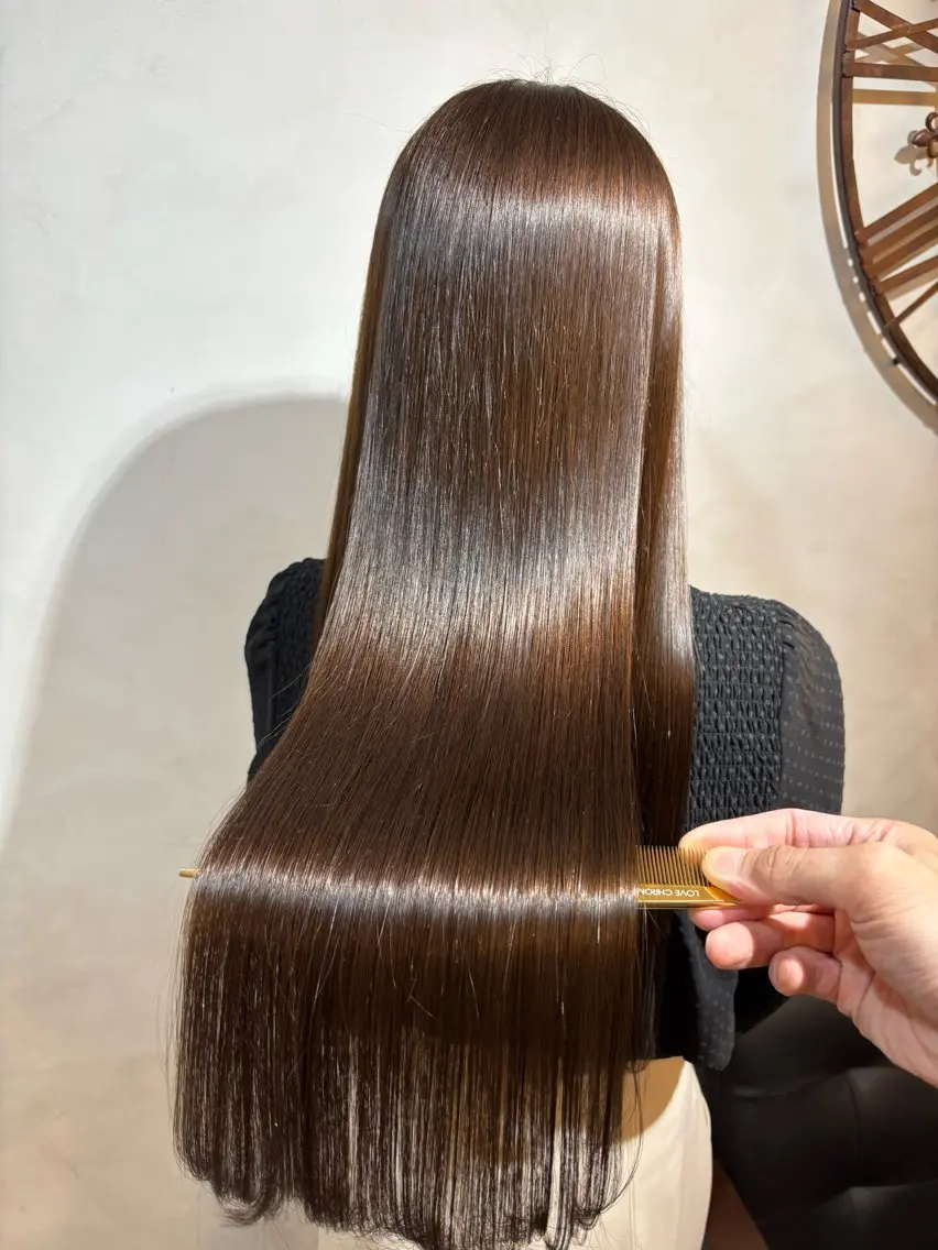 ロング 髪質改善 ロング 酸性ストレート カット ヘアカラー 縮毛矯正 トリートメント ヘッドスパ ヘアセット 美髪矯正 🌈髪質改善 山下のヘアスタイル