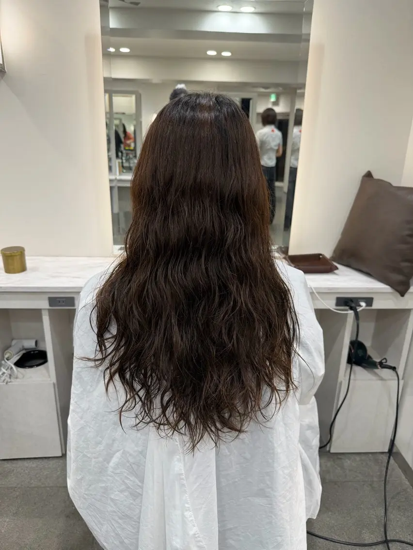 ロング パーマ 美髪矯正/カラー /ヒナのヘアスタイル