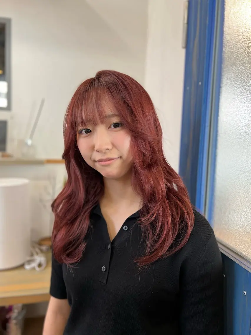 セミロング カラー レイヤーカット カット ヘアカラー トリートメント Liere Muuのヘアスタイル