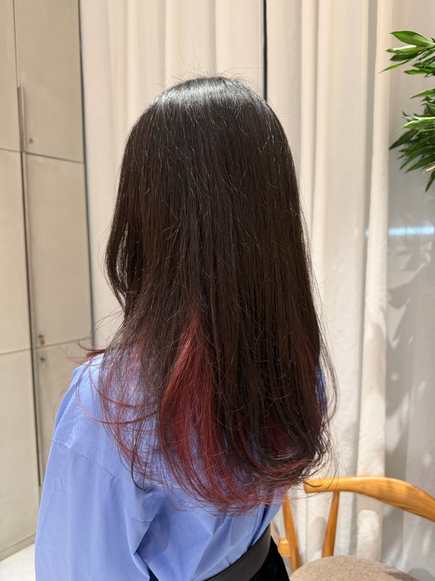 ロング ヘアカラー 葵海🤎 艶カラー/縮毛矯正のヘアスタイル