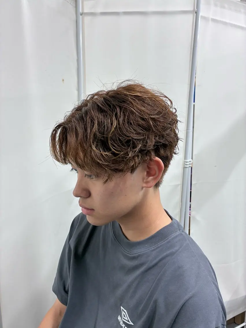 ショート パーマ メンズ メンズパーマ スパイラルパーマ カット パーマ トリートメント ヘアセット 💈海外風パーマ 💈メンズ/颯太のヘアスタイル